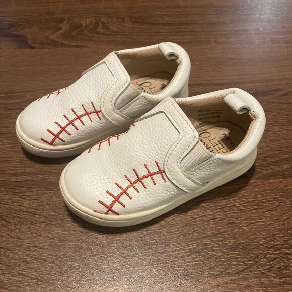 Monkey Feet Baby Toddler Baseball Theme Shoes Size 18-24 Months. - Picture 2 of 6